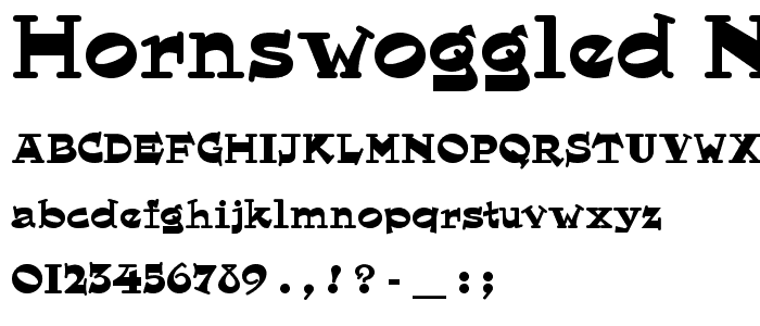 Hornswoggled NF font